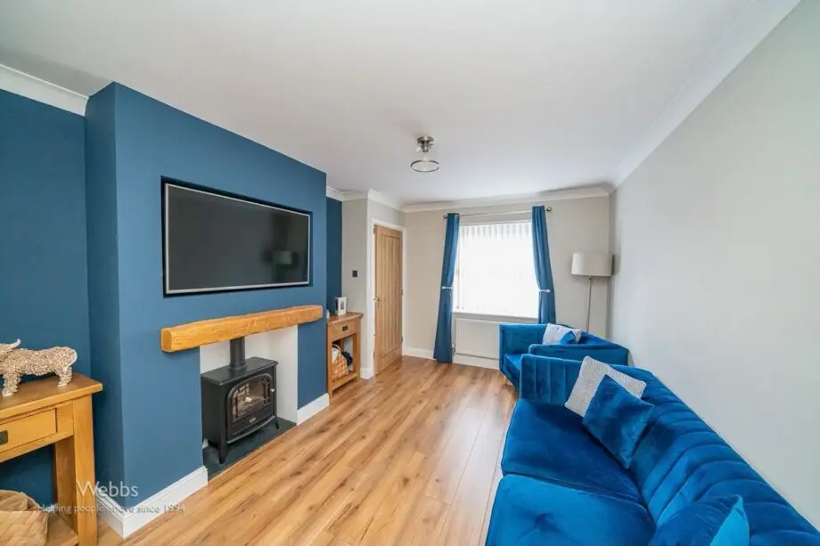 Scs blue 3 seater sofa and chair