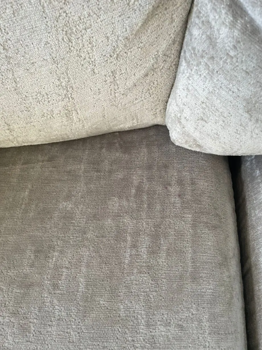 Sofology light silver/cream 4 seat corner sofa
