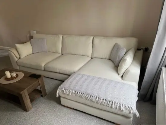 Dfs Long Chaise Cream Corner Sofa For Sale