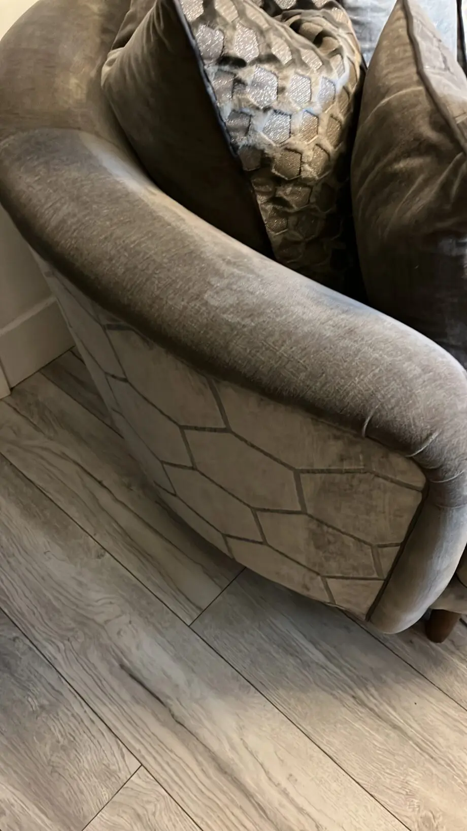 Sofology grey Honeycomb corner sofa