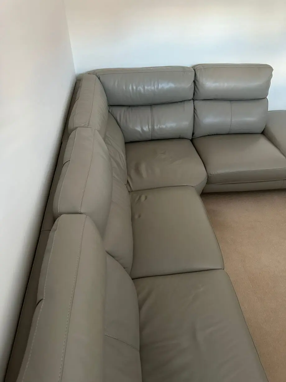 Furniture Village grey corner sofa with chaise & recliner