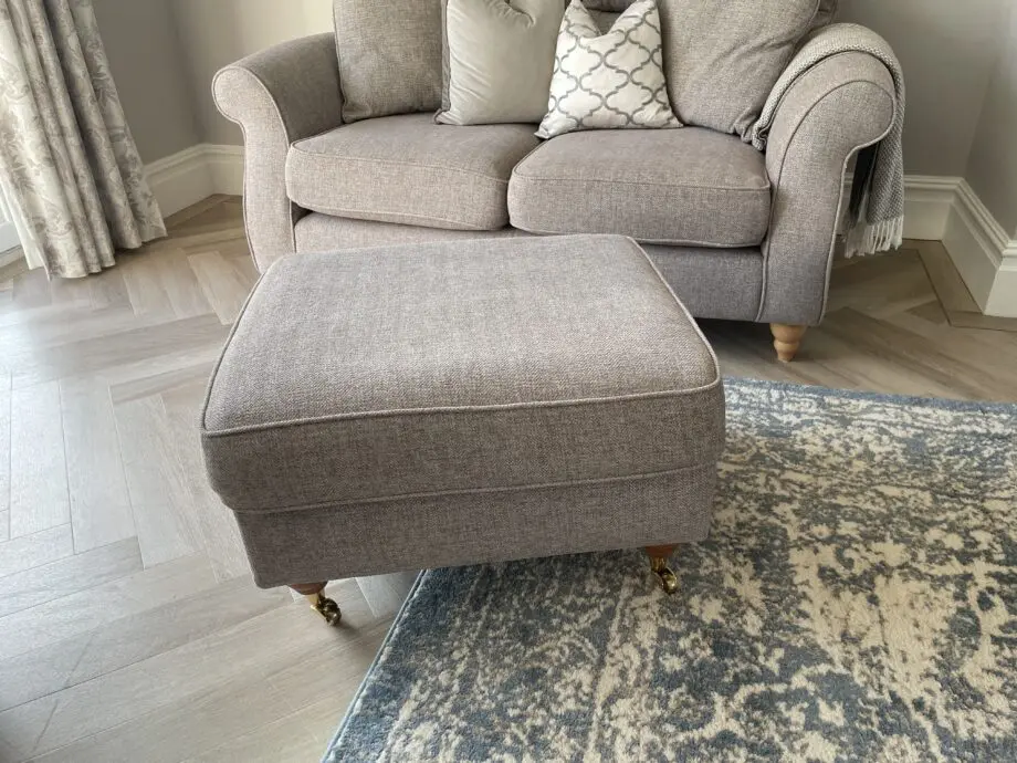 Next Ashford Highback Sofa Set RRP £5,898 (5 items), Woven Chenille Easy Clean Light Grey.