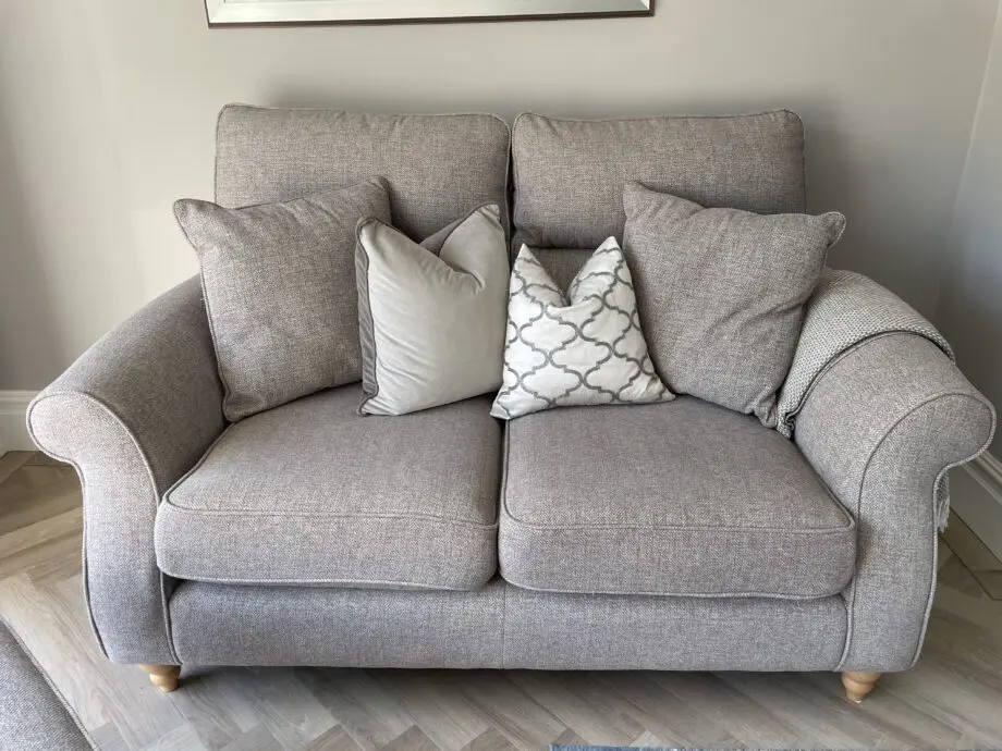 Next Ashford Highback Sofa Set RRP £5,898 (5 items), Woven Chenille Easy Clean Light Grey.