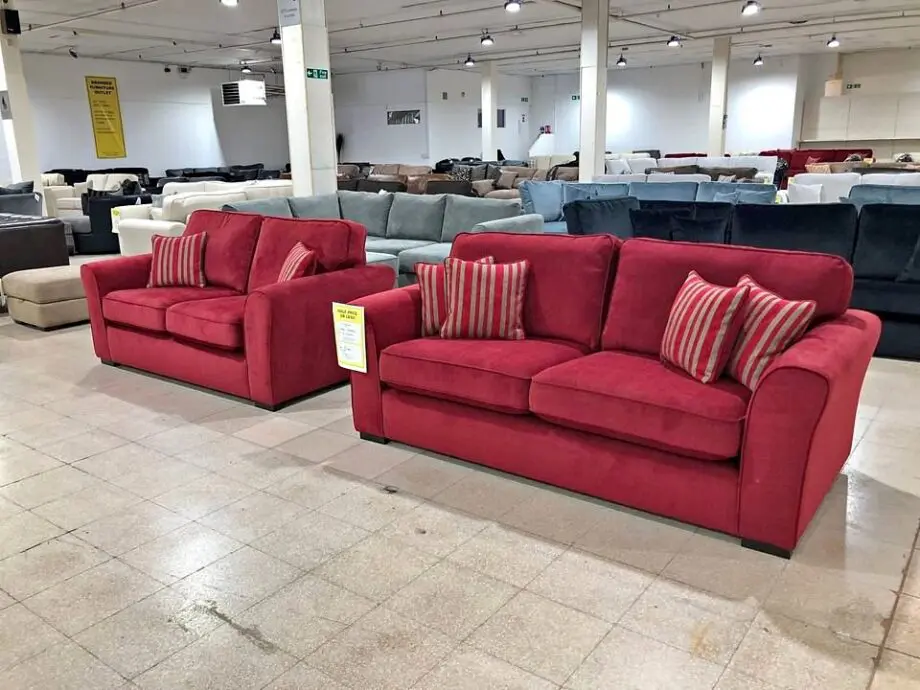 Red _Brand New 3X2 Seater Sofa