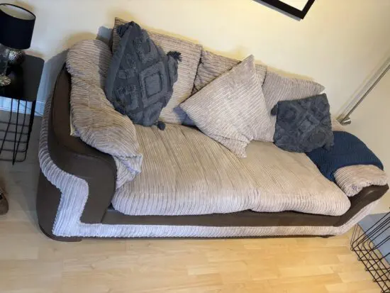 Beige /brown 2 seater sofa bed