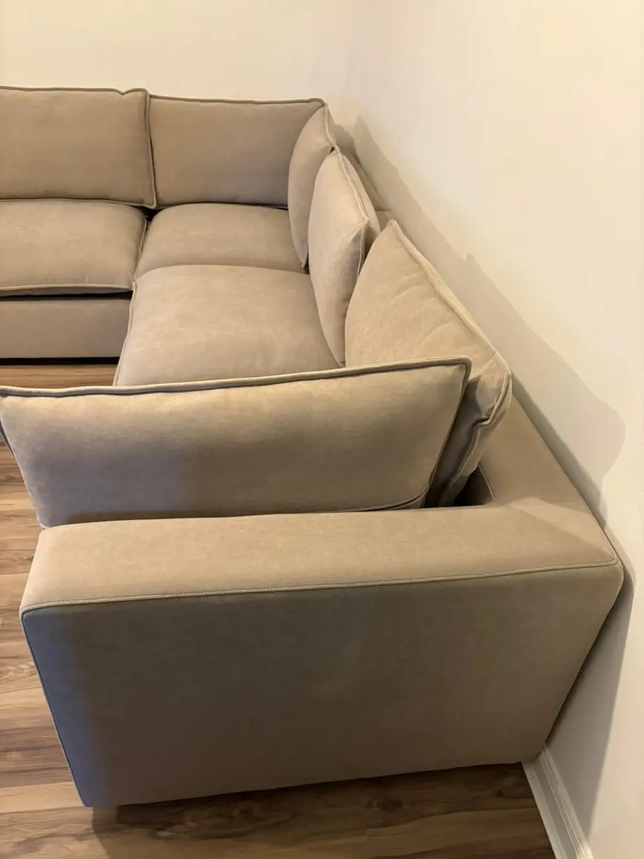 Dusk Boston cirner sofa 5 seater sand color