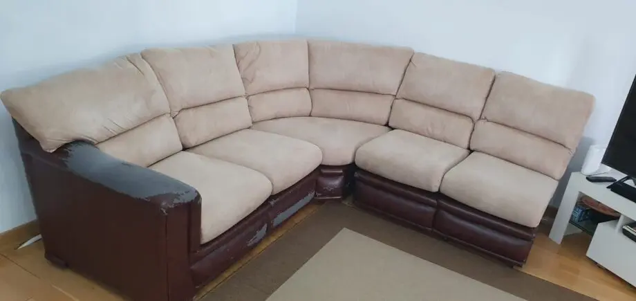 Brown/Cream 5-Seater Sofa