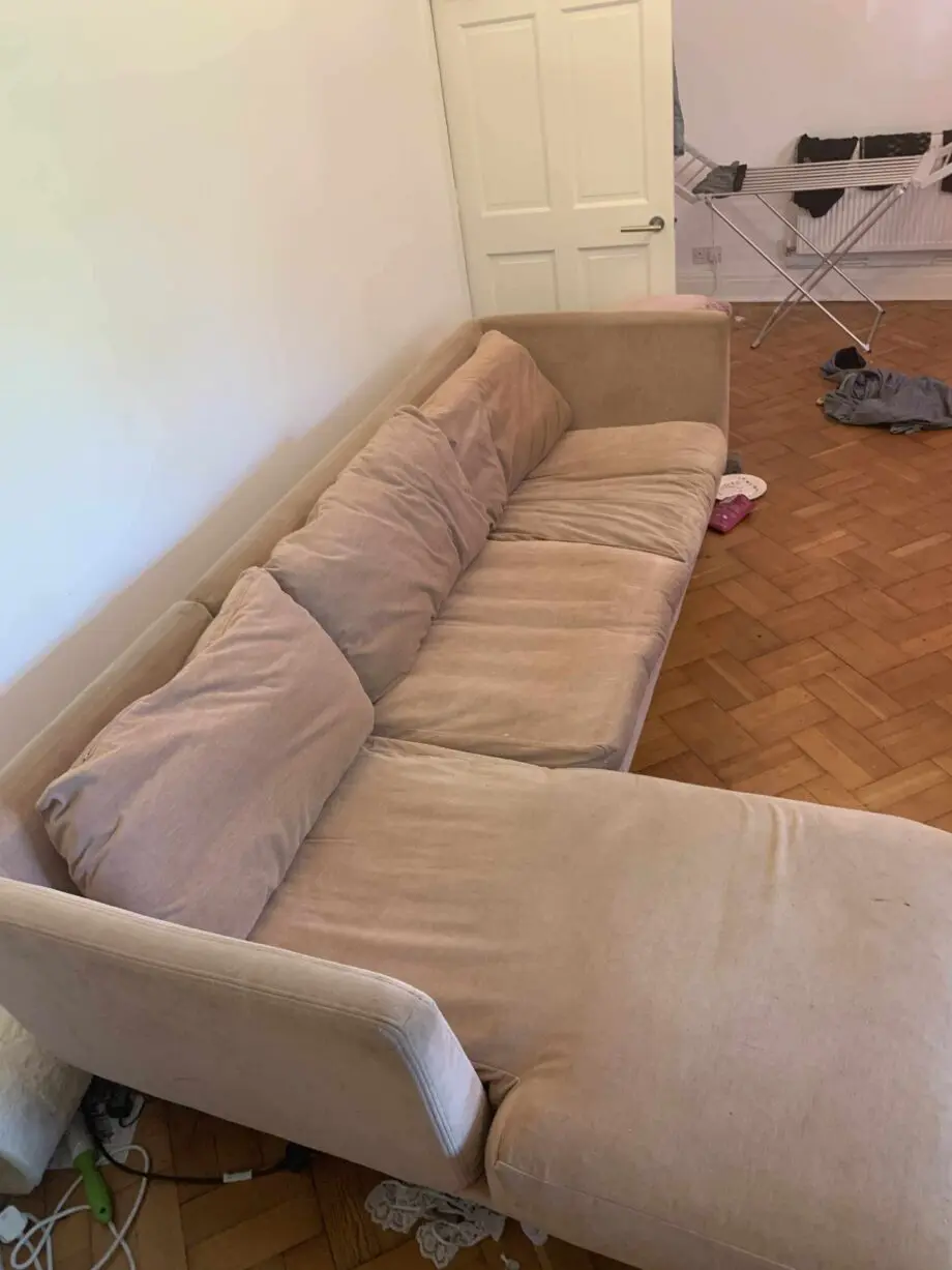 Pink Chaise 3 seater sofa