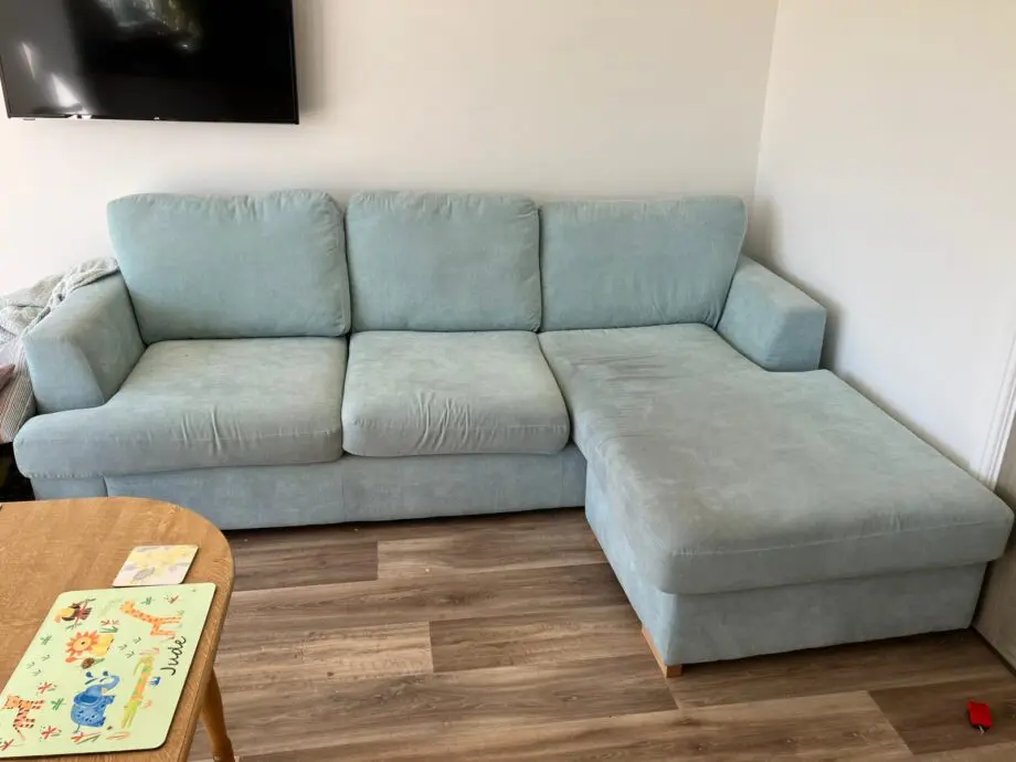 DFS Freya, Duck Egg Green, 4 seater lounger sofa