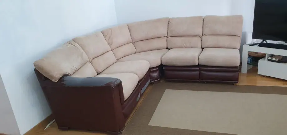 Brown/Cream 5-Seater Sofa