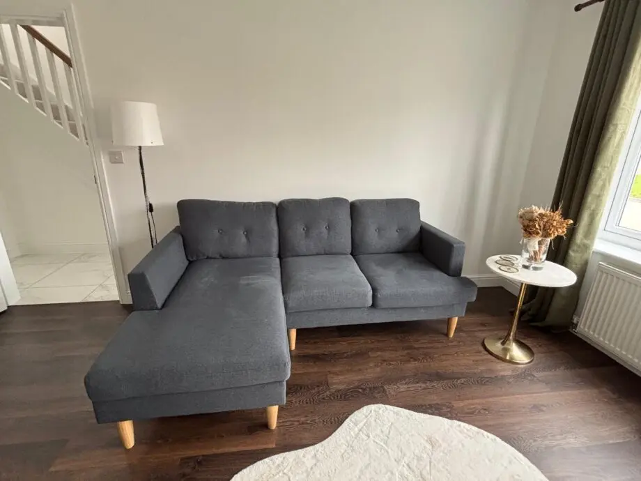 Habitat Navy Blue Corner Sofa