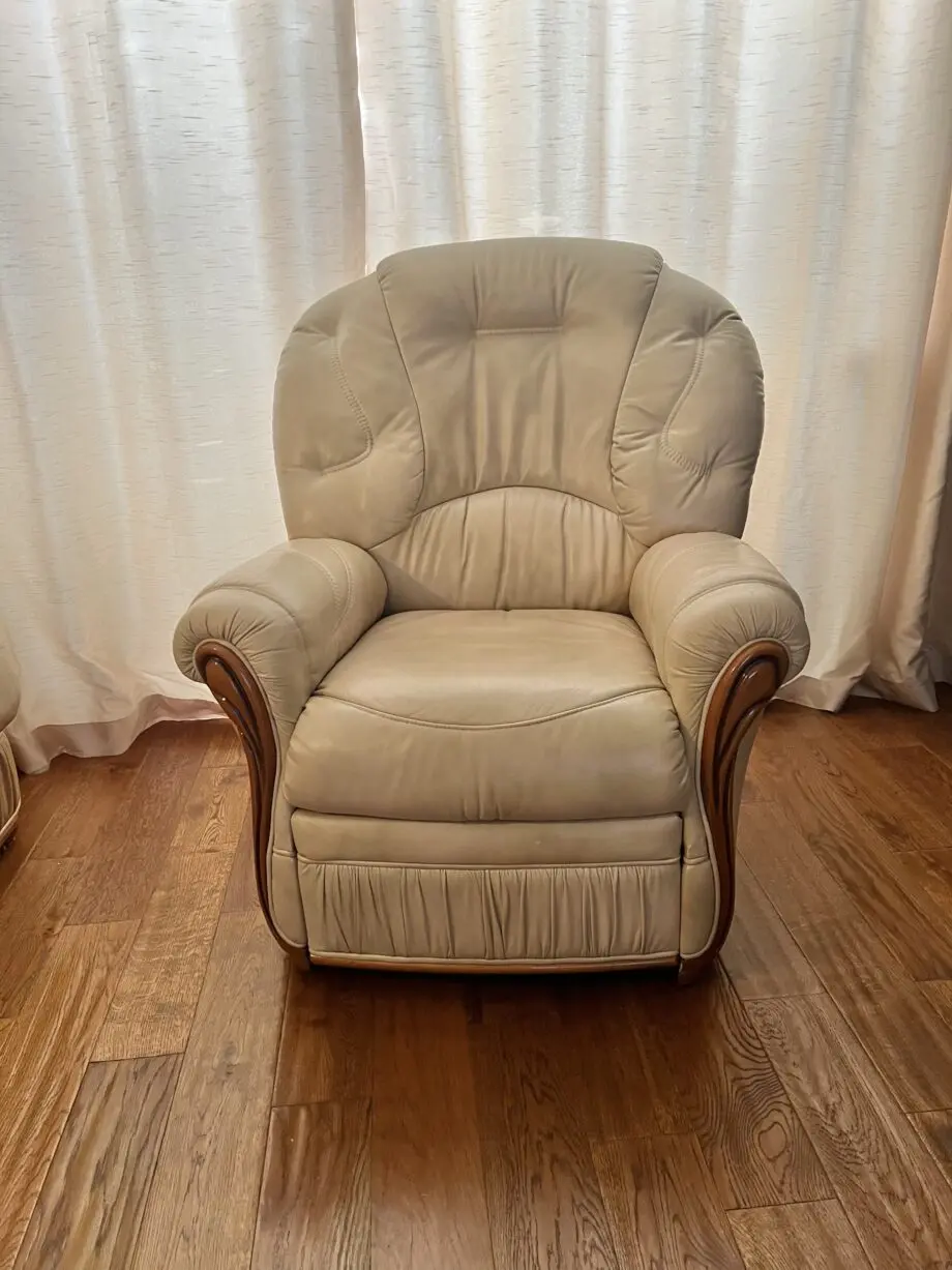 Italian Leather Sofa Set