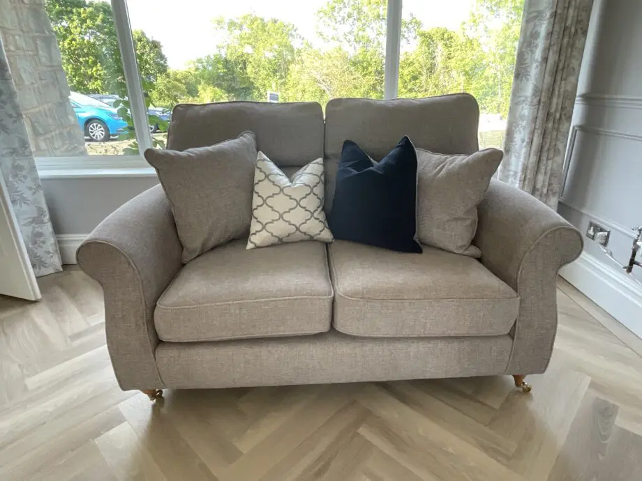 Next Ashford Highback Sofa Set RRP £5,898 (5 items), Woven Chenille Easy Clean Light Grey.