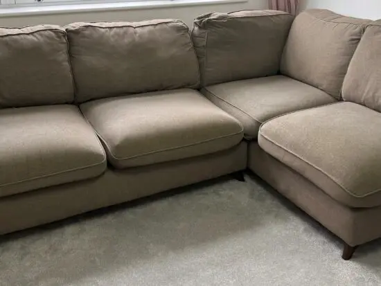 Furniture Village 3 piece set - Corner Sofa, Two seat sofa and Footstall