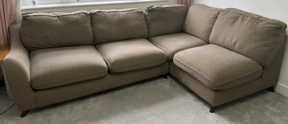 Furniture Village 3 piece set - Corner Sofa, Two seat sofa and Footstall