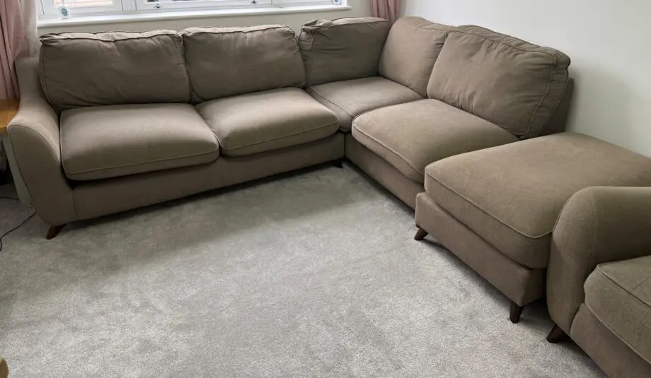 Furniture Village 3 piece set - Corner Sofa, Two seat sofa and Footstall