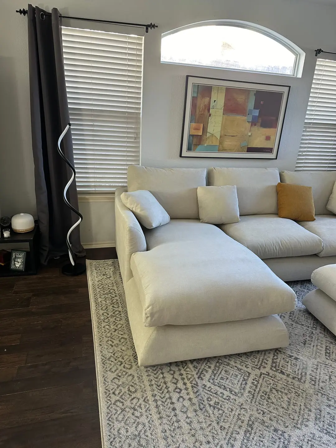 John Lewis Corner Sofa With Pouffe For Sale