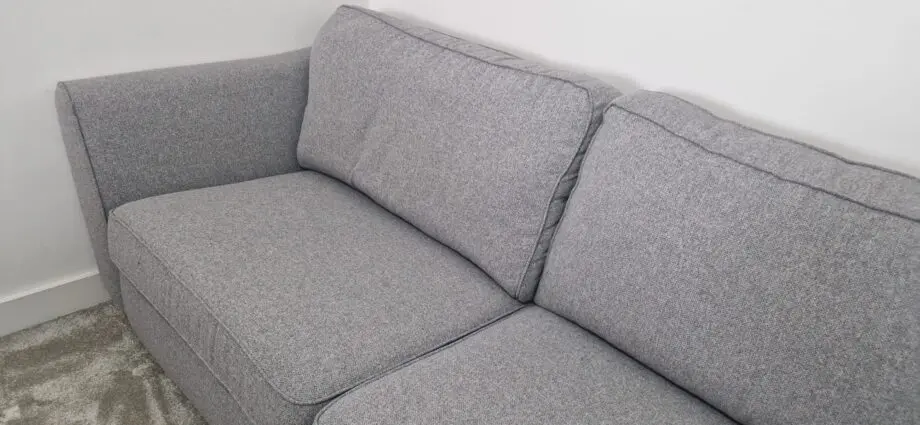 DFS Orlby 4-Seater Fabric Sofa – Removable Arms – Grey – Excellent Condition