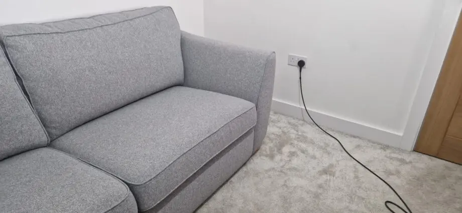 DFS Orlby 4-Seater Fabric Sofa – Removable Arms – Grey – Excellent Condition
