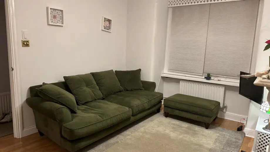 Bronwyn 3 Seater Fabric Moss Green Classic Back Sofa