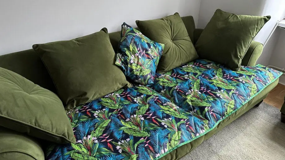 Bronwyn 3 Seater Fabric Moss Green Classic Back Sofa