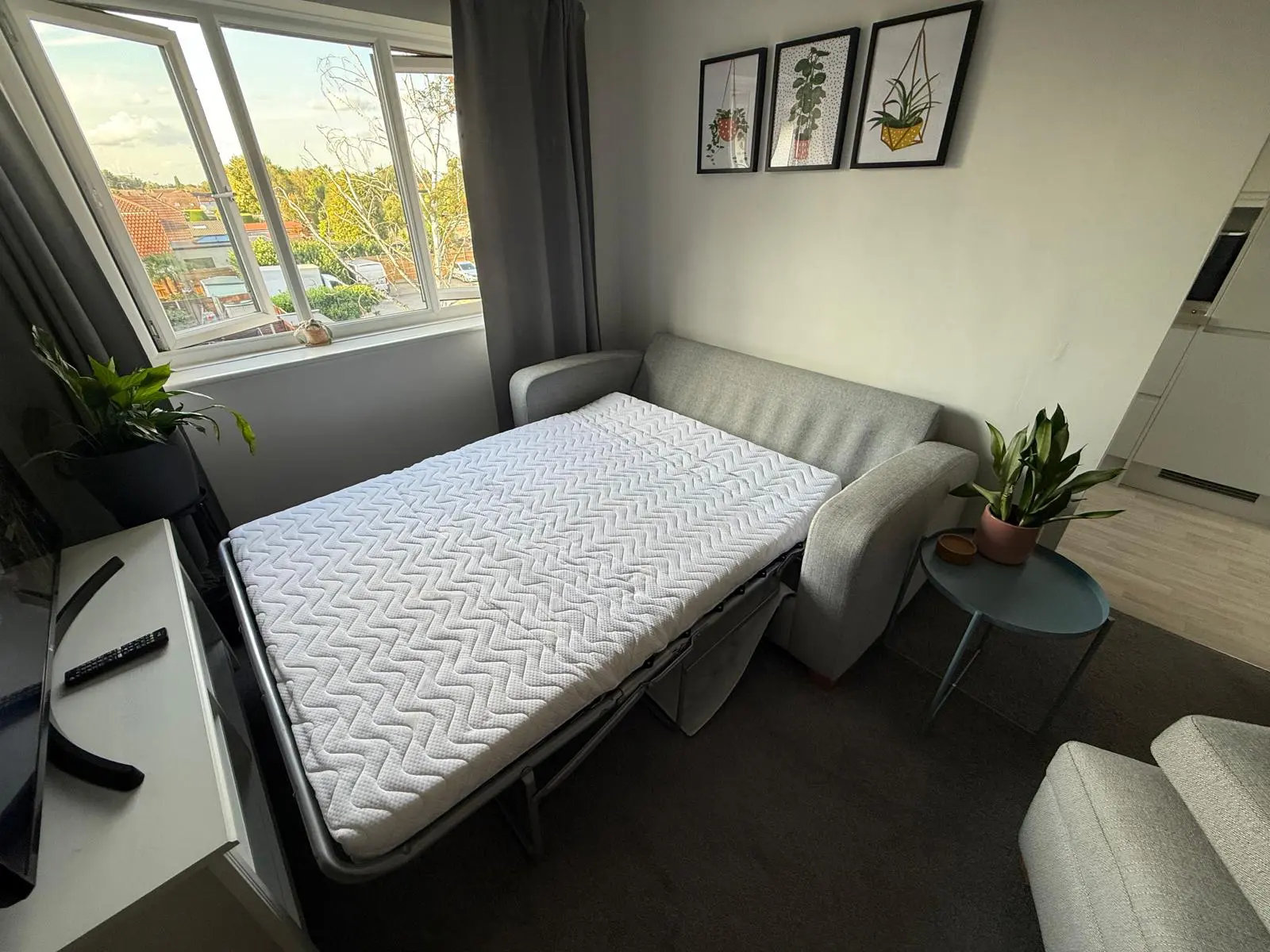 DFS Lydia 3-seater sofabed and footstool