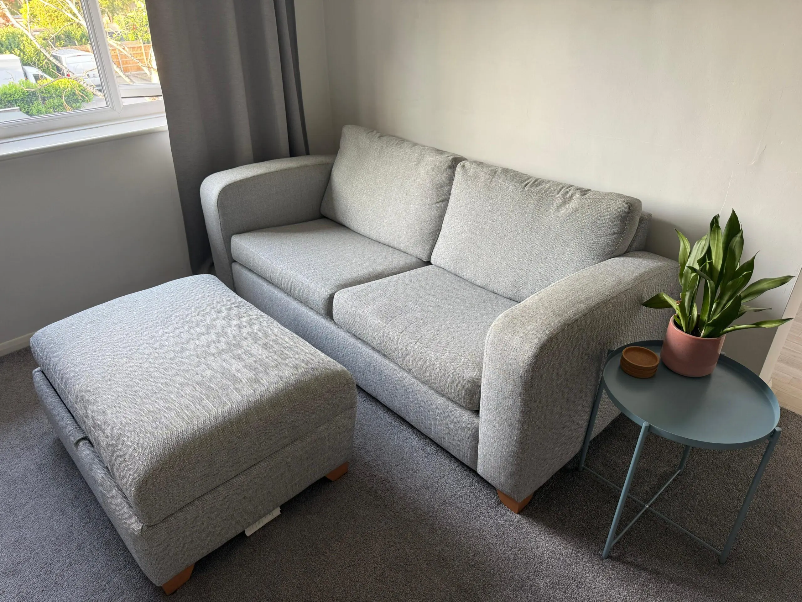 DFS Lydia 3-seater sofabed and footstool