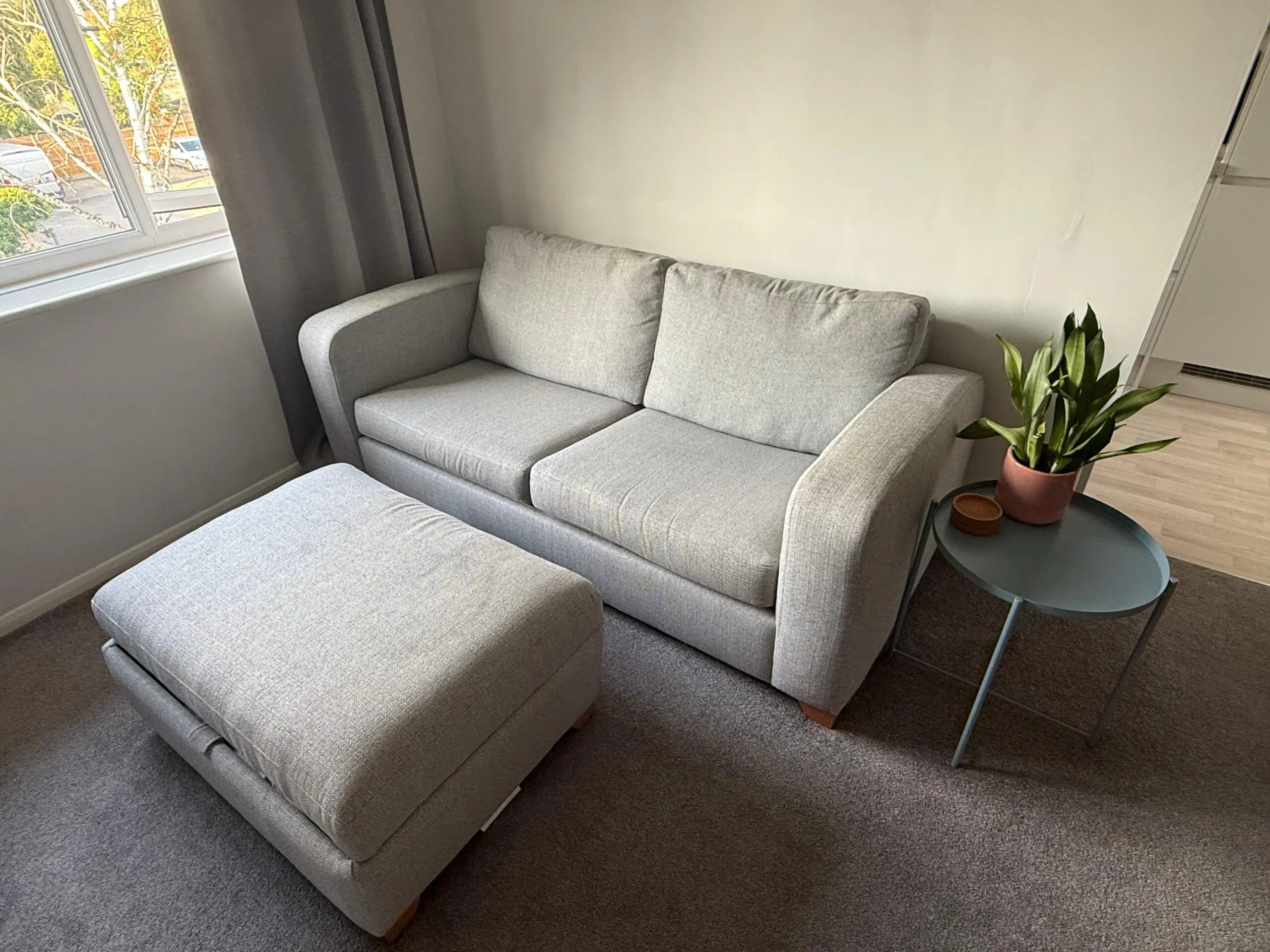 DFS Lydia 3-seater sofabed and footstool