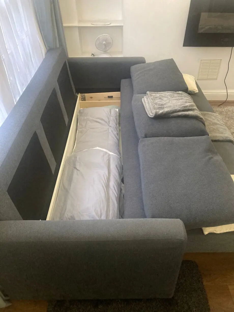 Ikea Friheten Skiftebo Dark Grey 3 Seat Sofa Bed