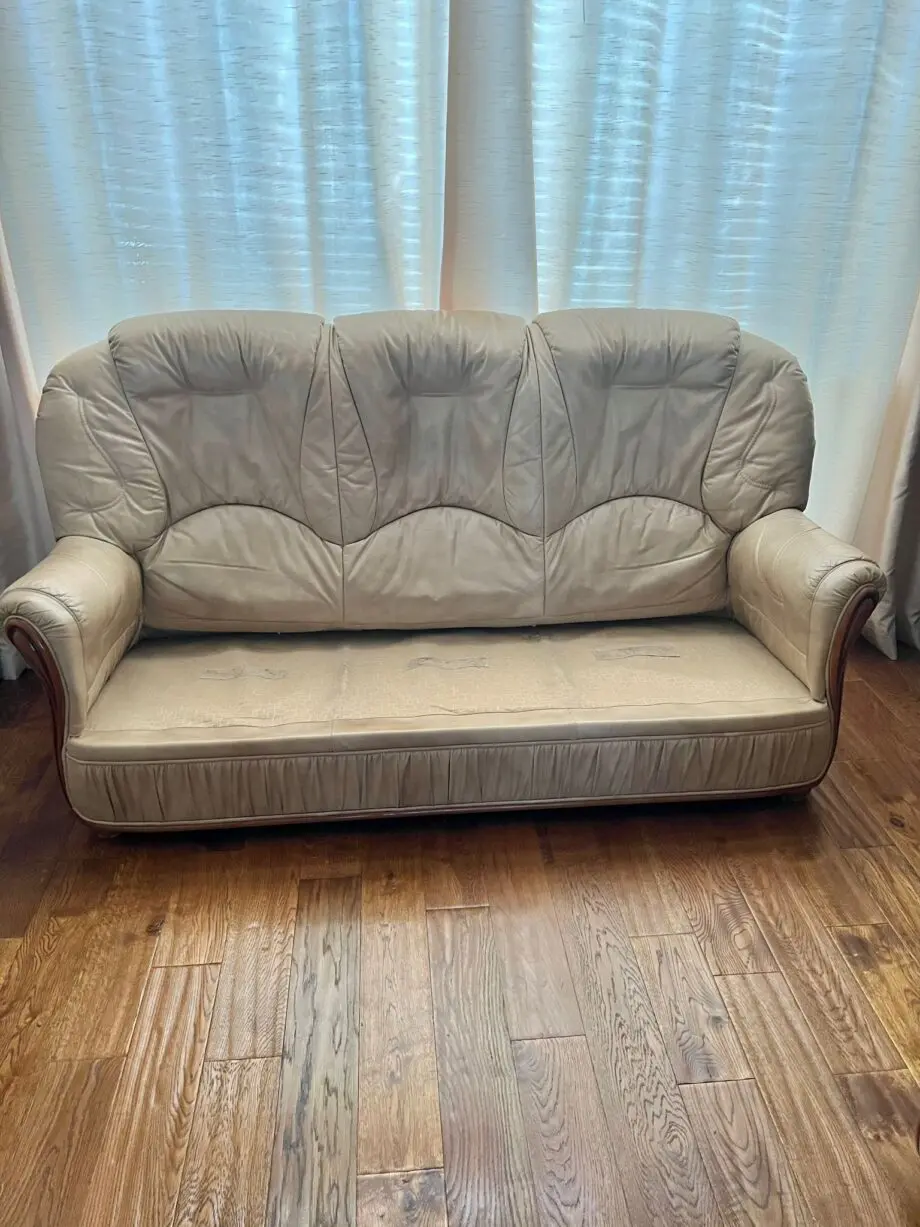 Italian Leather Sofa Set