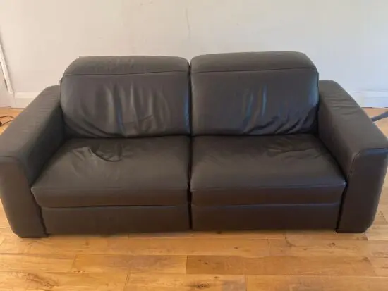 Natuzzi, Black, Double power recliner