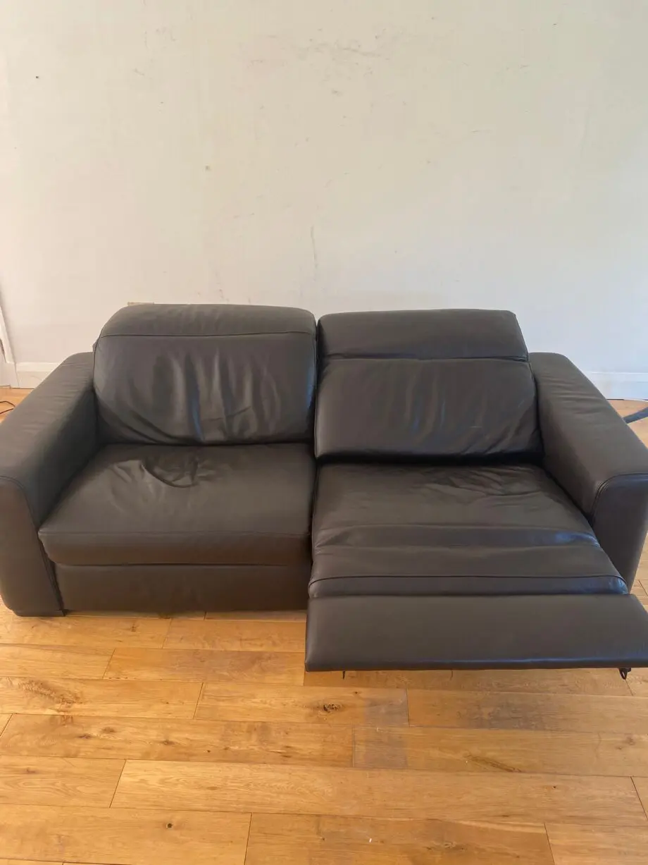 Natuzzi, Black, Double power recliner