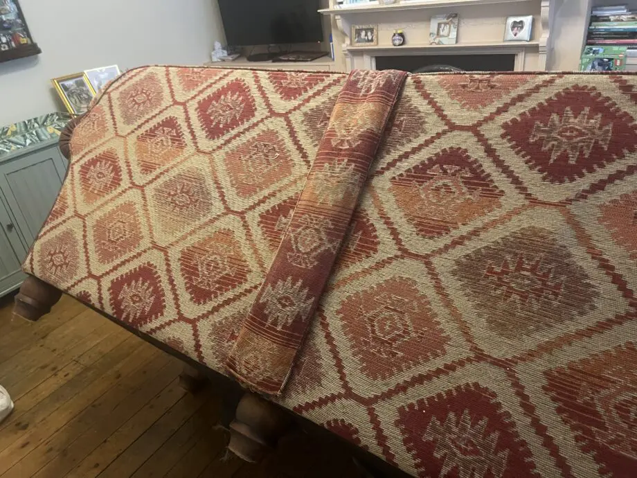Leather chesterfield maroon couch