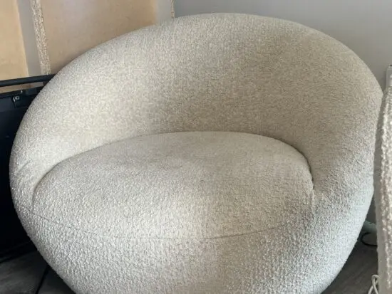 2 Matching armchairs Green and Ivory white from Made.com