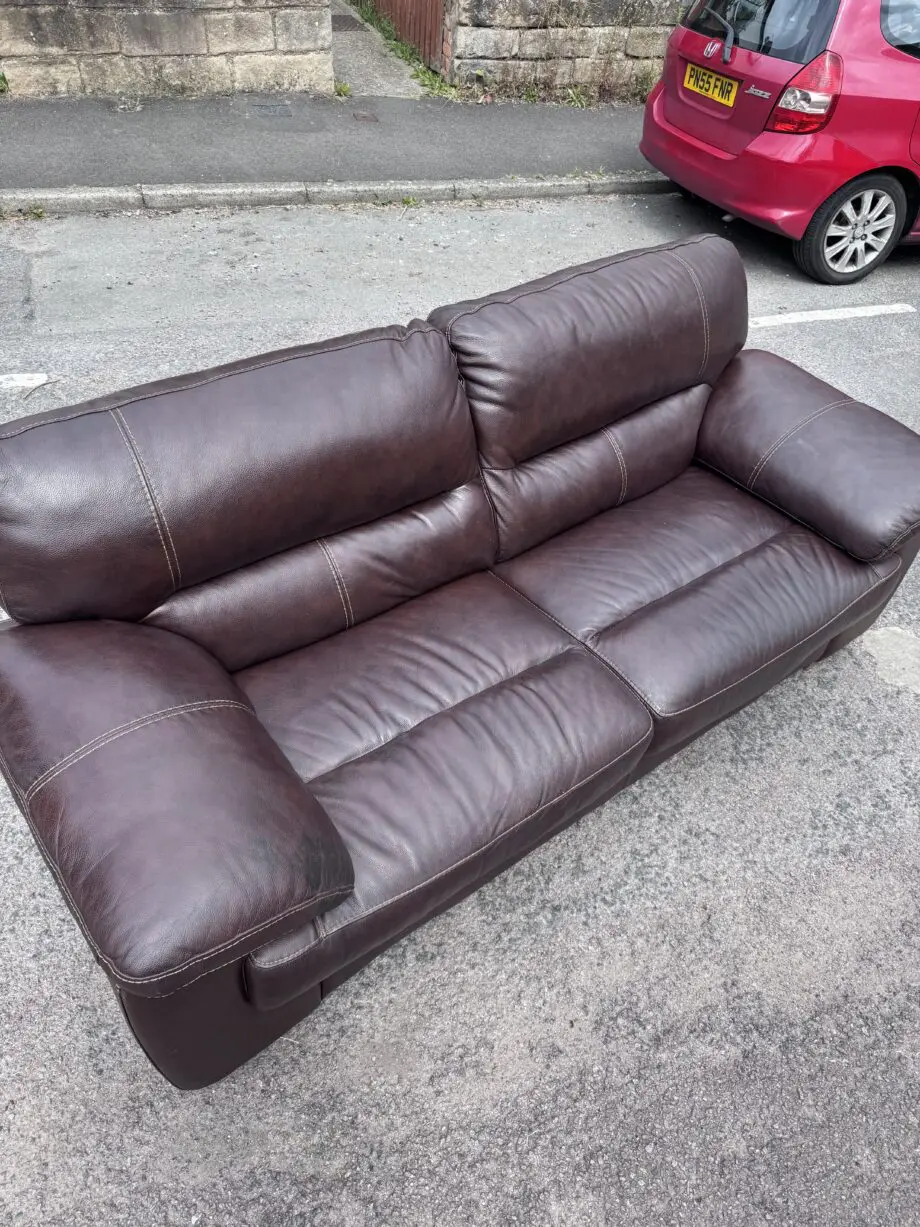 Dfs Italian Leather Brown 3 seater sofa