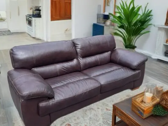 Dfs Italian Leather Brown 3 seater sofa