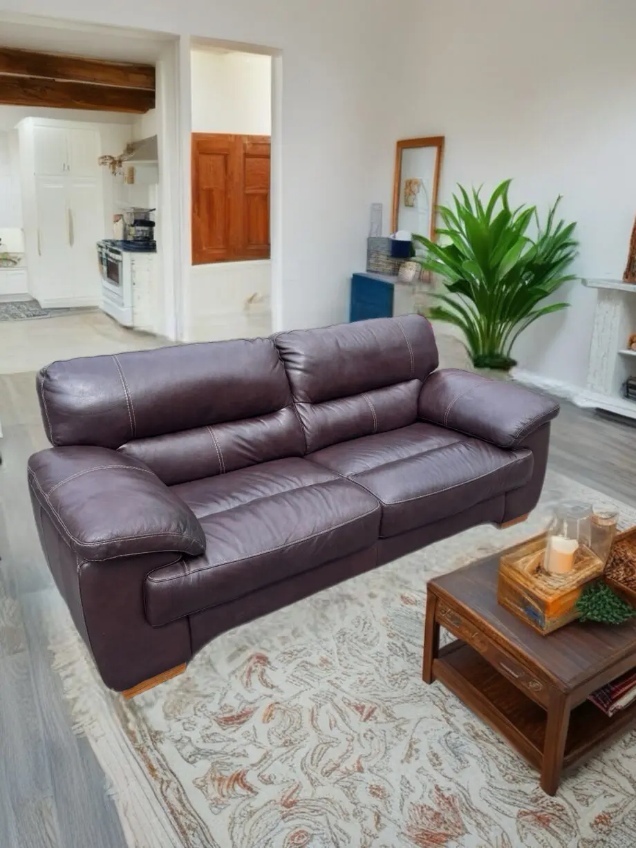 Dfs Italian Leather Brown 3 seater sofa