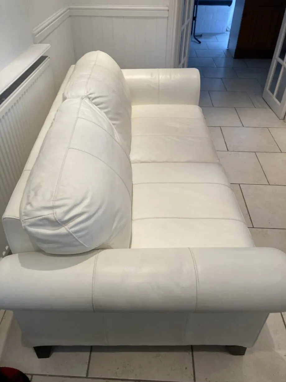 White Soft Leather 2 Seater Sofa. Not used - No marks Excellent condition