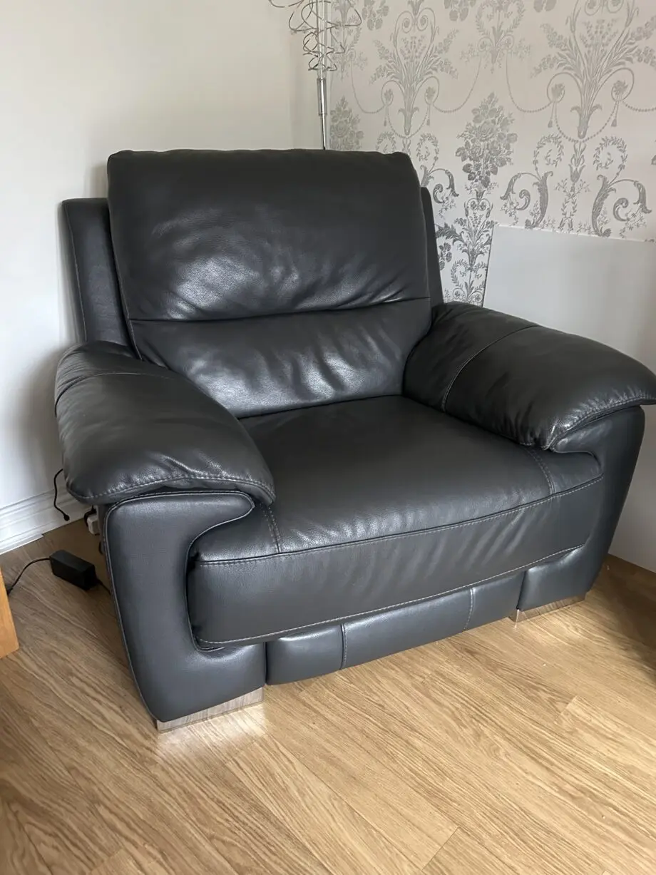 Grey leather suite