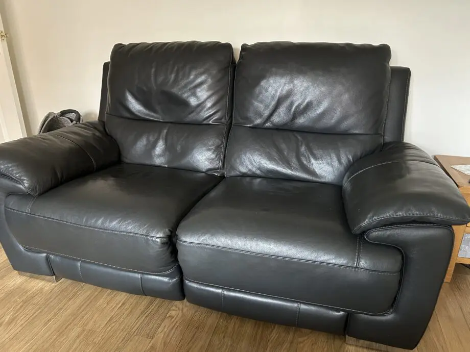 Grey leather suite