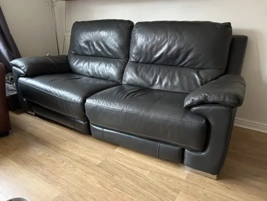 Grey leather suite