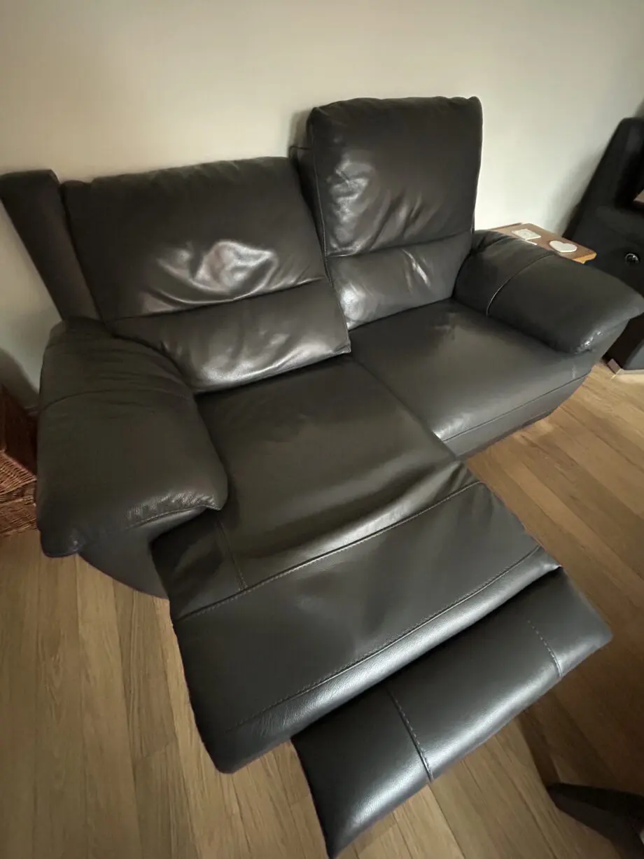 Grey leather suite
