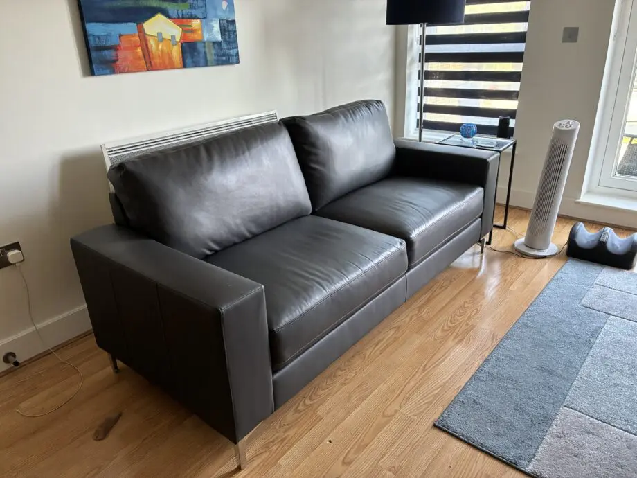 Furniture & Choice Baltimore 3 & 2 Seater Sofa set, Grey Premium Faux Leather