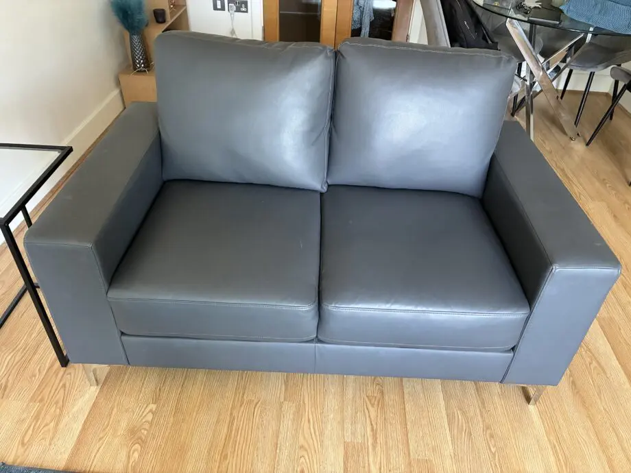 Furniture & Choice Baltimore 3 & 2 Seater Sofa set, Grey Premium Faux Leather