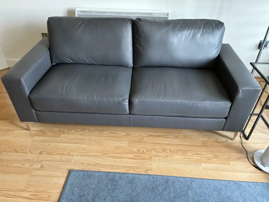 Furniture & Choice Baltimore 3 & 2 Seater Sofa set, Grey Premium Faux Leather