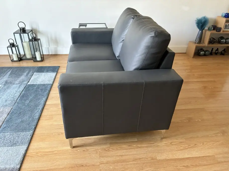 Furniture & Choice Baltimore 3 & 2 Seater Sofa set, Grey Premium Faux Leather