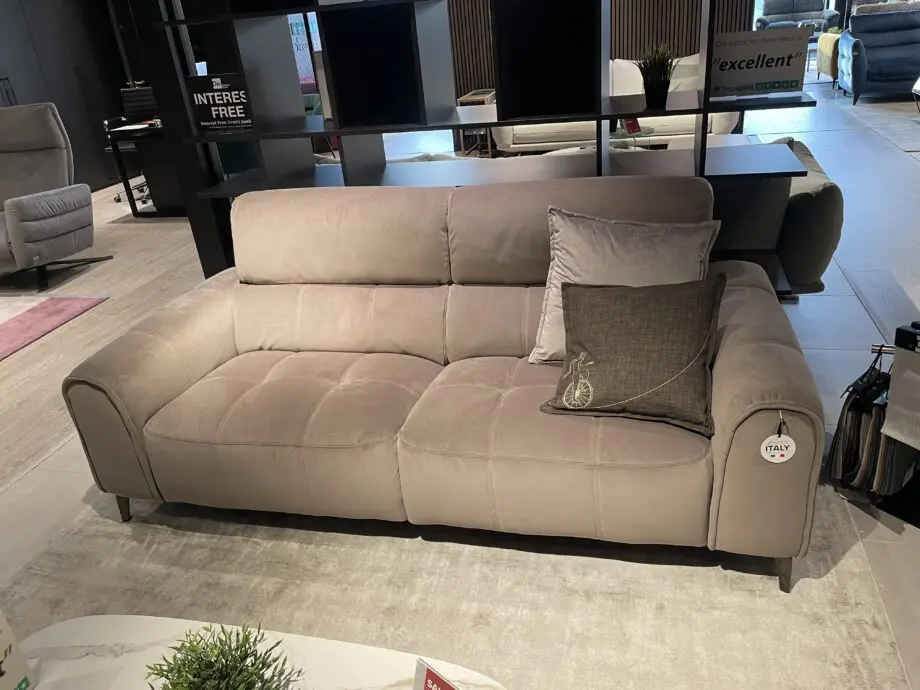 Natuzzi beige mocha 3 seater