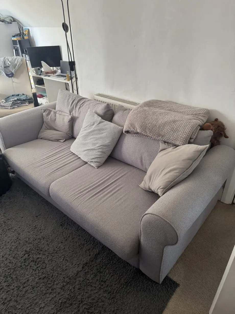 DFS Grey Hugh 3 Seater