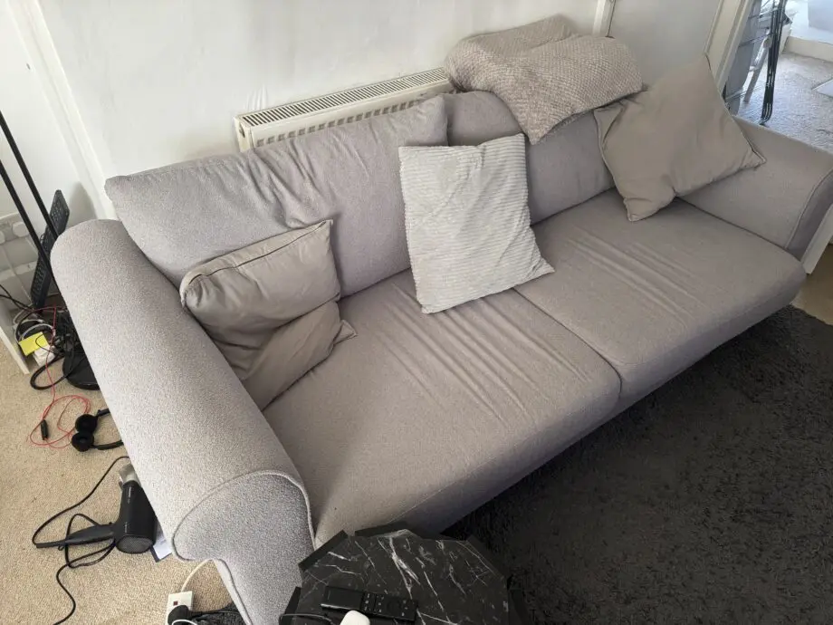 DFS Grey Hugh 3 Seater