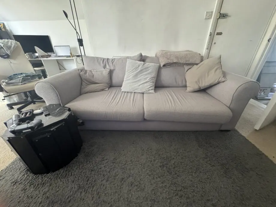 DFS Grey Hugh 3 Seater